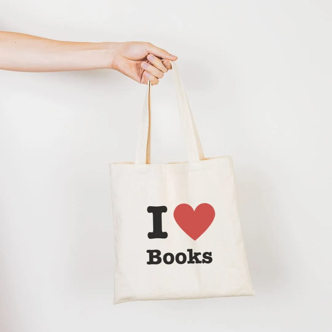 I Love Books Tote Bag