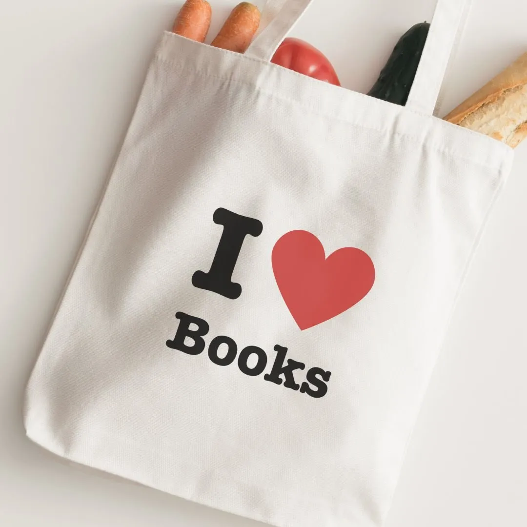 I Love Books Tote Bag