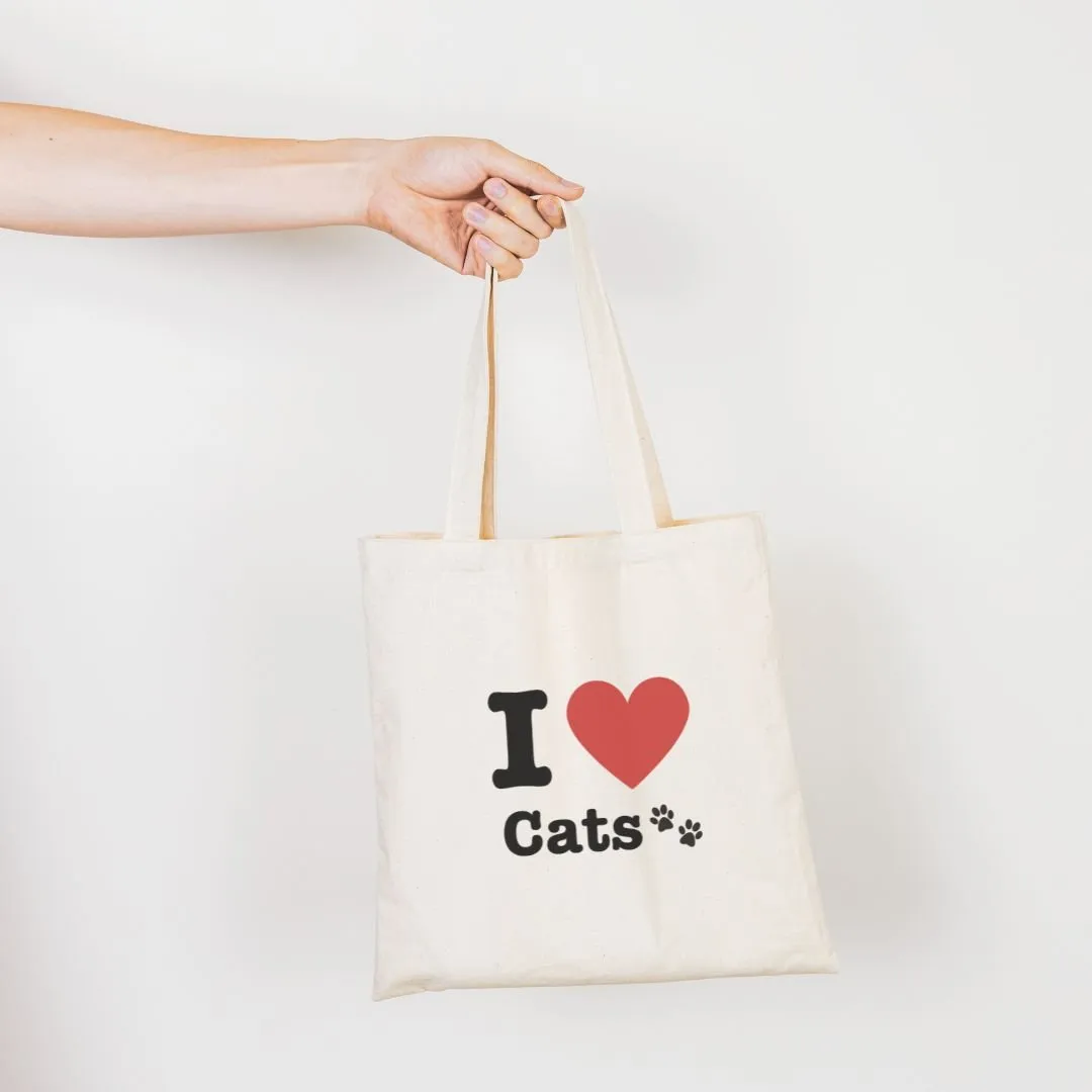 I Love Cats Tote Bag