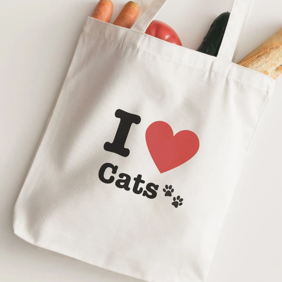 I Love Cats Tote Bag