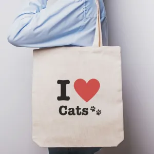 I Love Cats Tote Bag