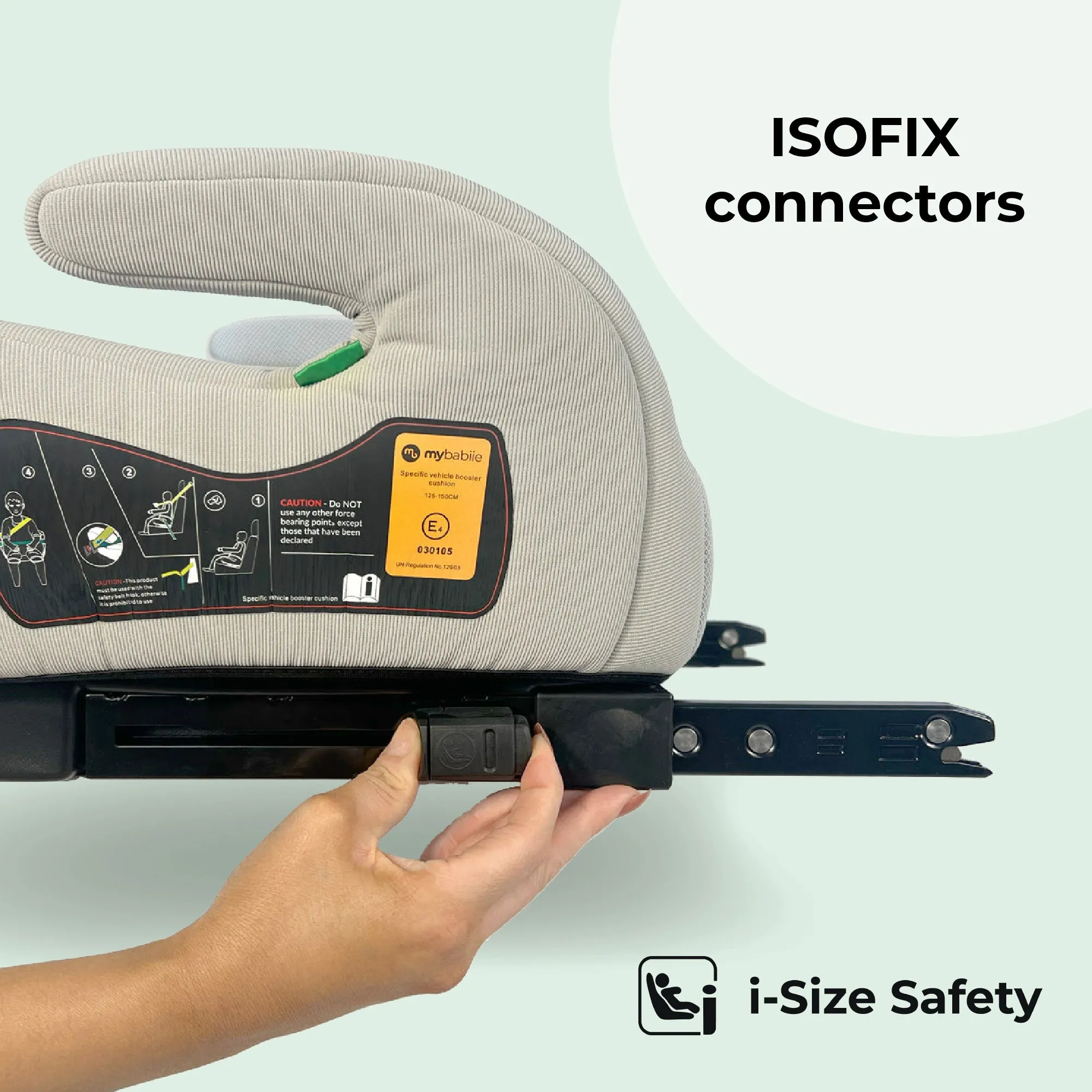 i-Size Booster Max Car Seat - Stone