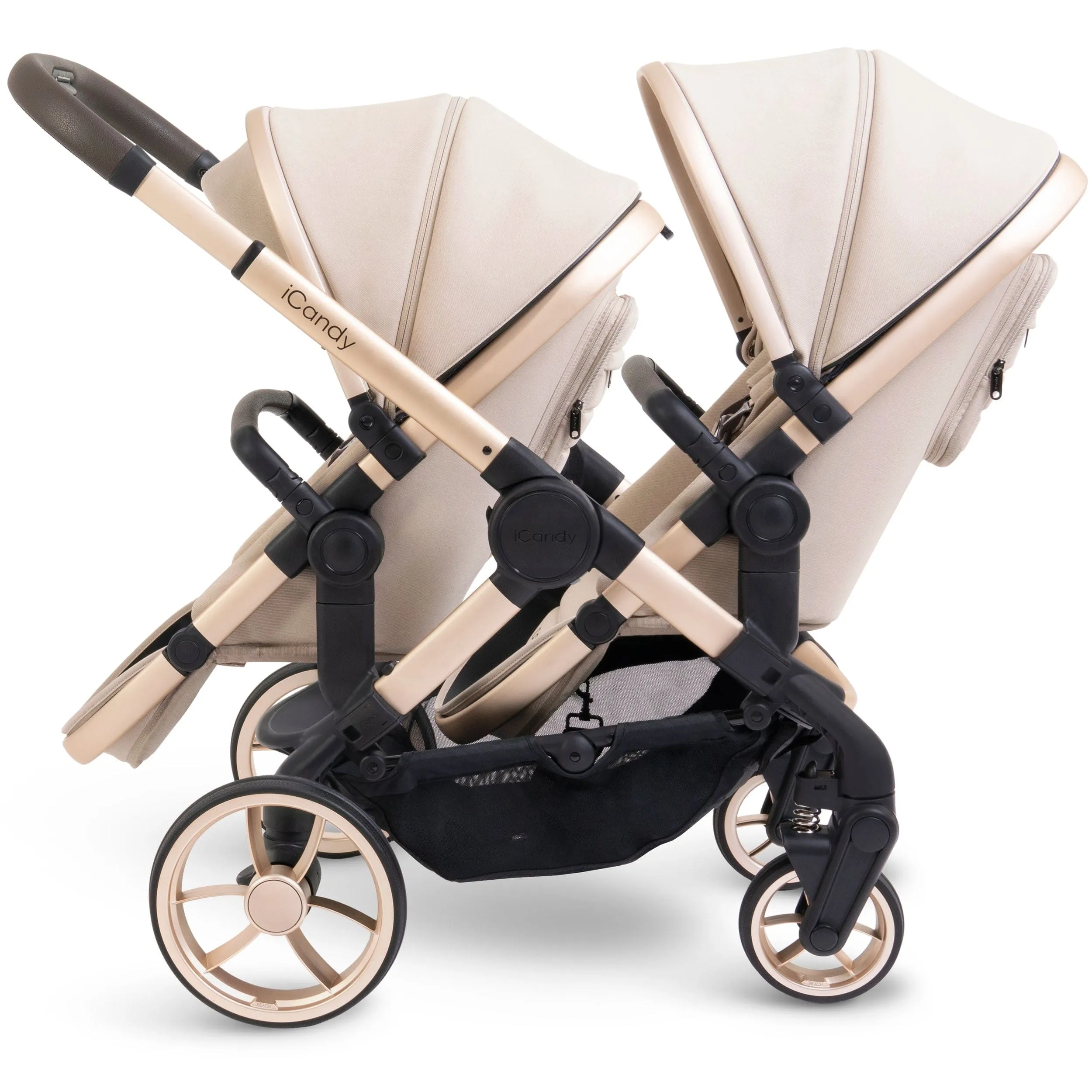 iCandy Peach 7 Twin Complete Maxi-Cosi Travel System in Biscotti