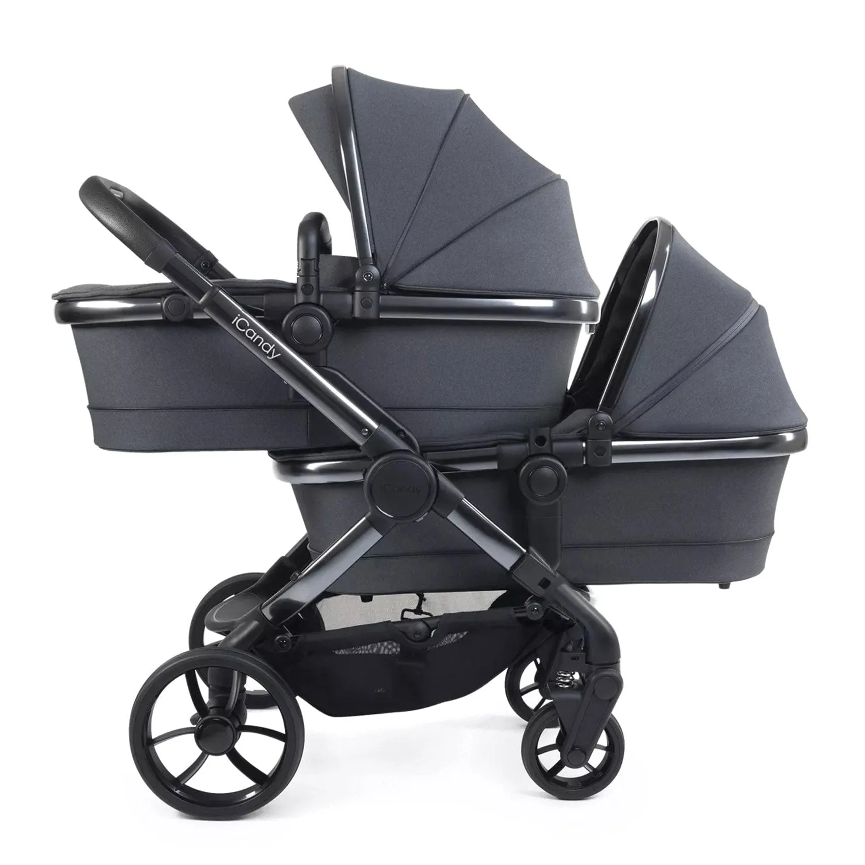 iCandy Peach 7 Twin Complete Maxi-Cosi Travel System in Dark Grey