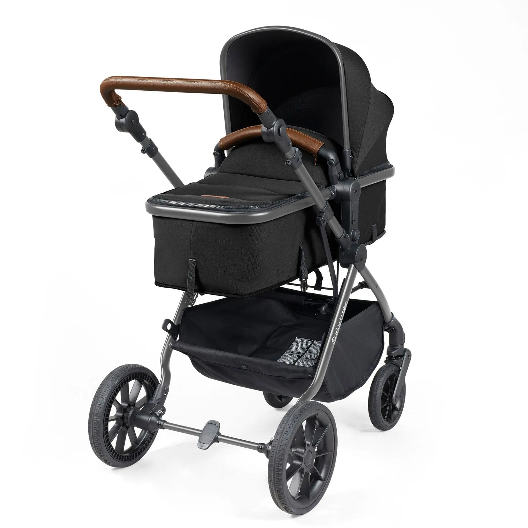 Ickle Bubba Cosmo 2 in 1 Plus Carrycot & Pushchair in Gun metal/Black