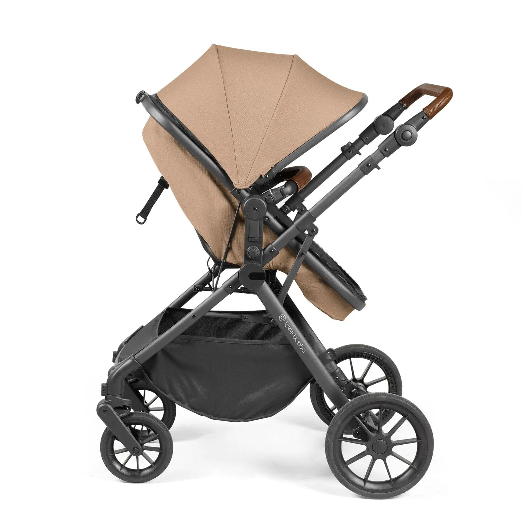 Ickle Bubba Cosmo 2 in 1 Plus Carrycot & Pushchair in Gun metal/Desert