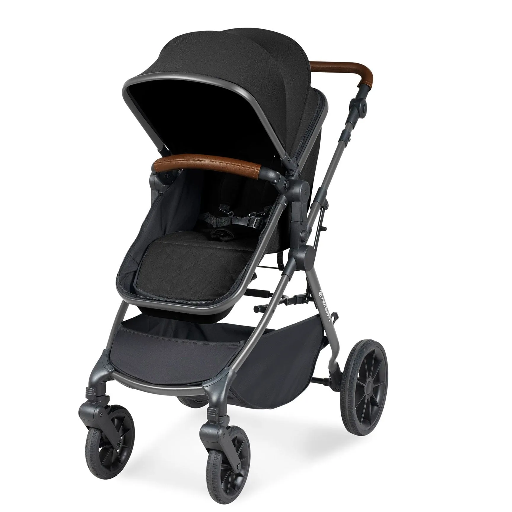 Ickle Bubba Cosmo All-in-One I-Size Travel System with Isofix Base - Gun Metal/Black