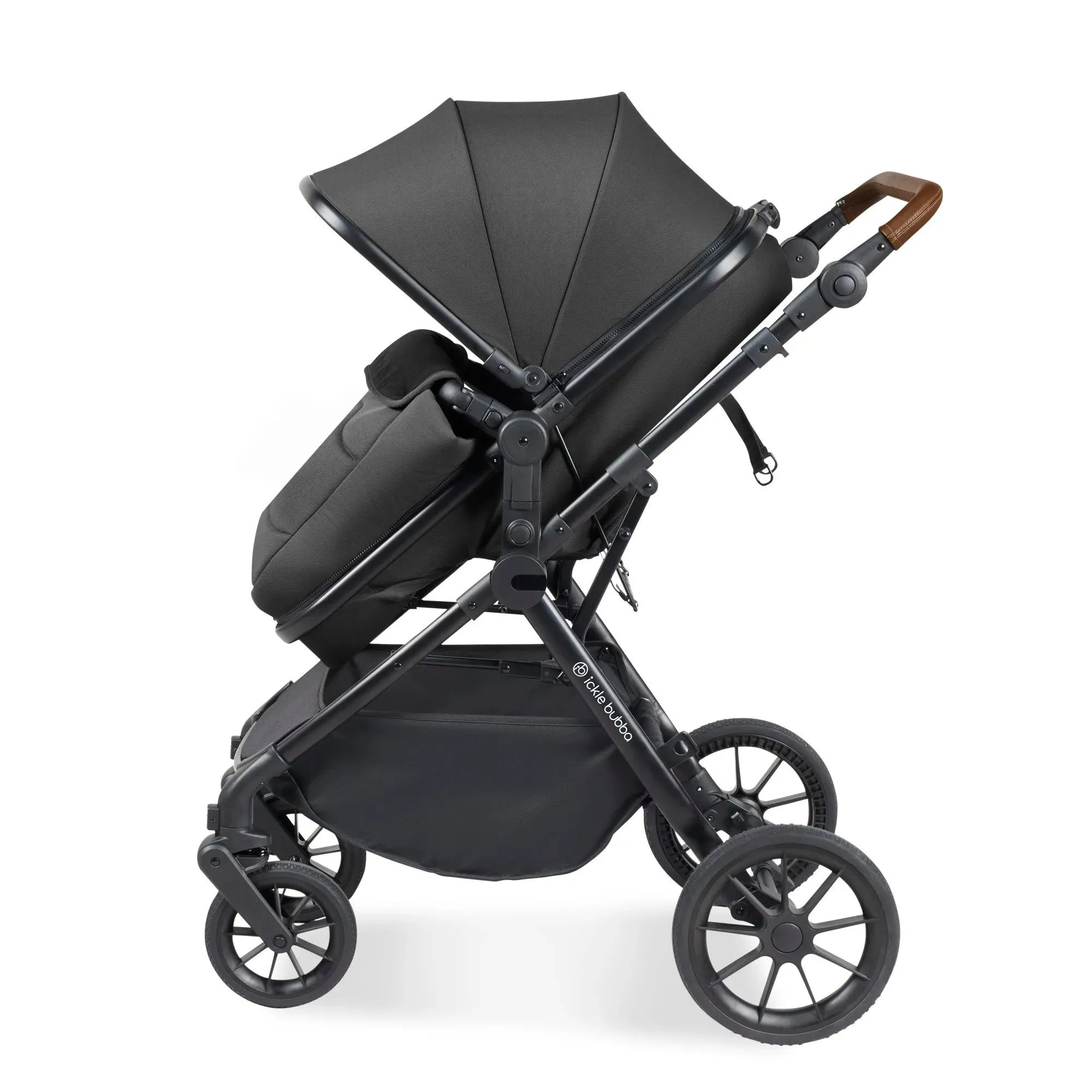Ickle Bubba Cosmo i-Size Travel System with Isofix Base - Black/Graphite Grey