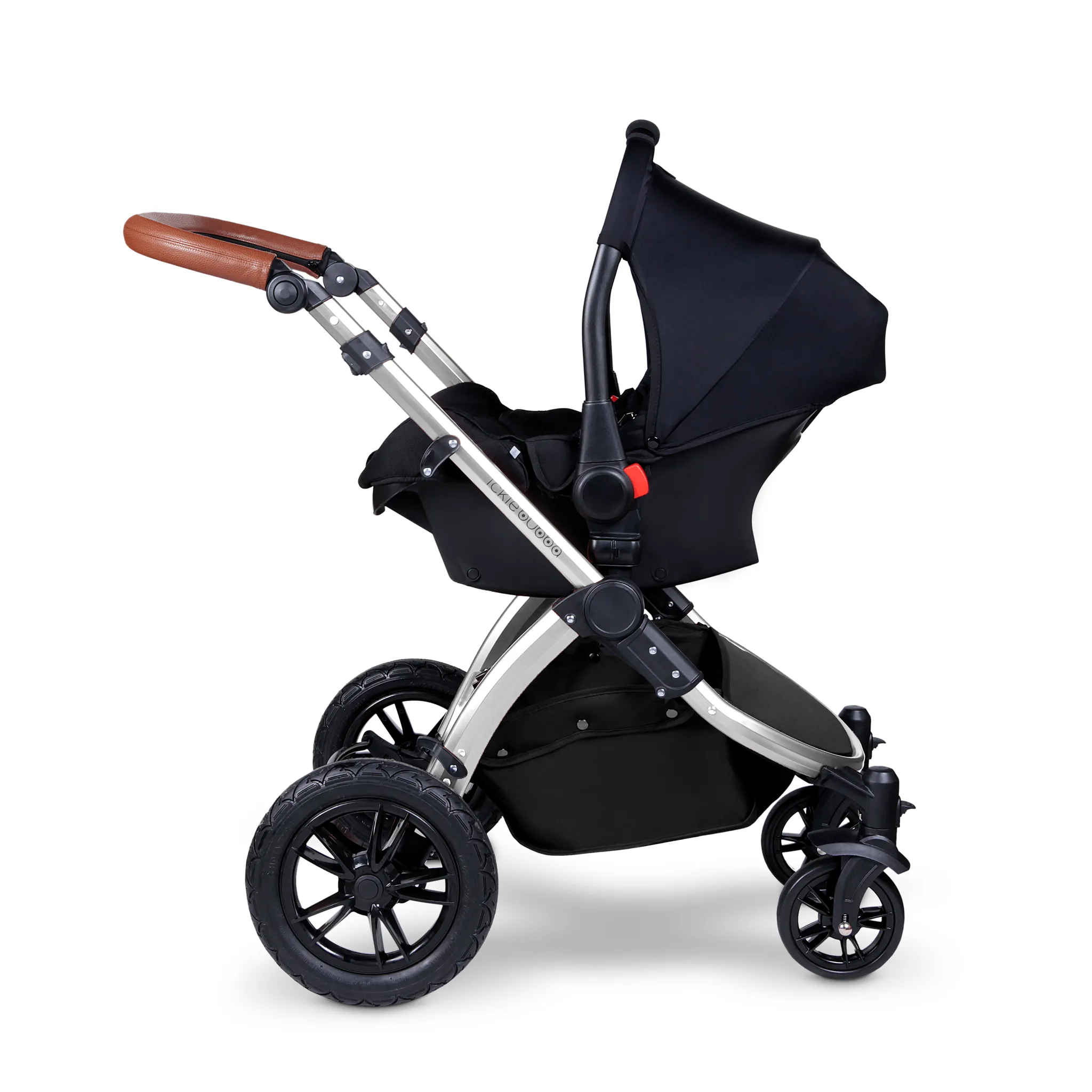 Ickle Bubba Stomp V4 Galaxy Travel System With Base Chrome/Midnight