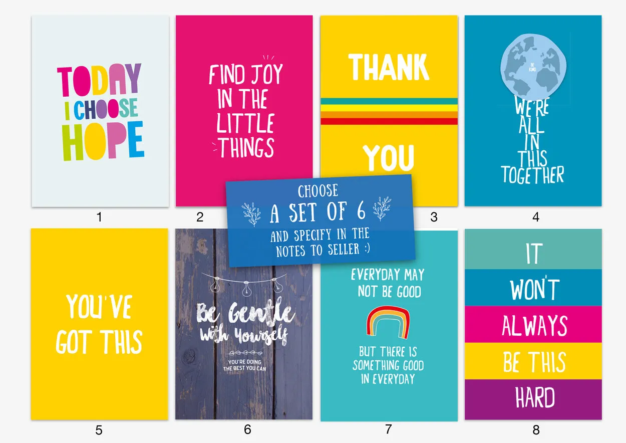 Inspirational Quote Postcard Set | Encouraging Postcards