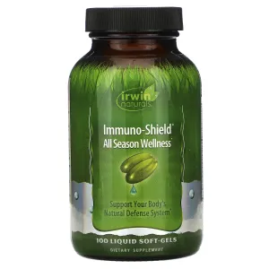Irwin Naturals Immuno-Shield All Season Wellness - 100 Soft-Gels - Support Your Body’s Natural Defense System - 16 Servings