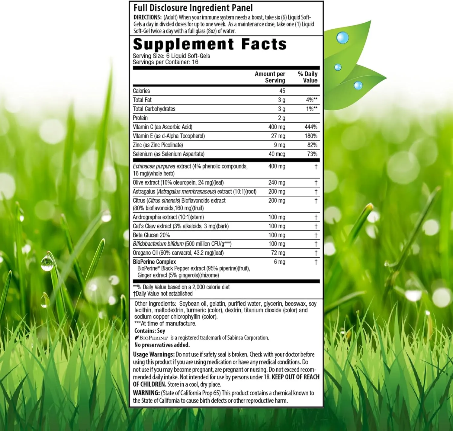 Irwin Naturals Immuno-Shield All Season Wellness - 100 Soft-Gels - Support Your Body’s Natural Defense System - 16 Servings