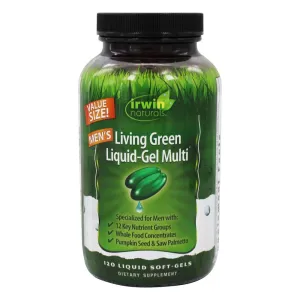 Irwin Naturals Living Green Liquid-Gel Multi for Men - 120ct