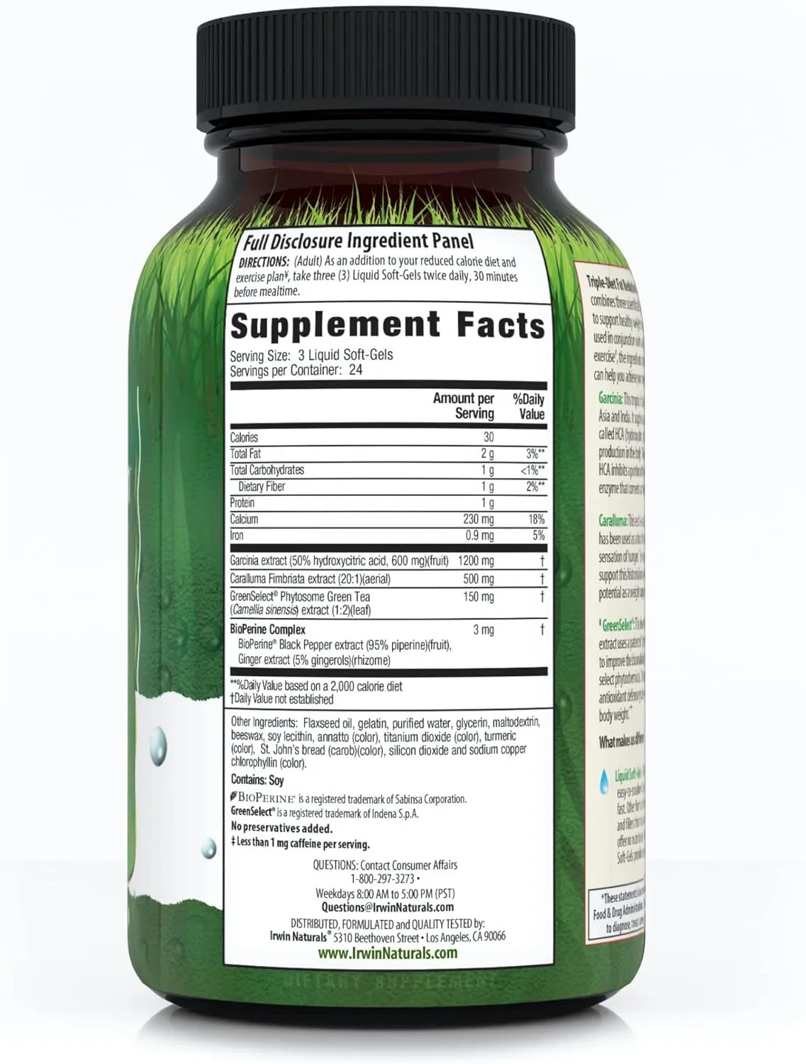 Irwin Naturals Triple-Diet Fat Reduction Max Accelerator - Supports Healthy Weight Management - 72 Liquid Soft-Gels