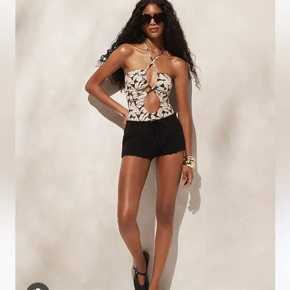 J. Crew Crochet Mini Shorts Swim Coverup Size Small