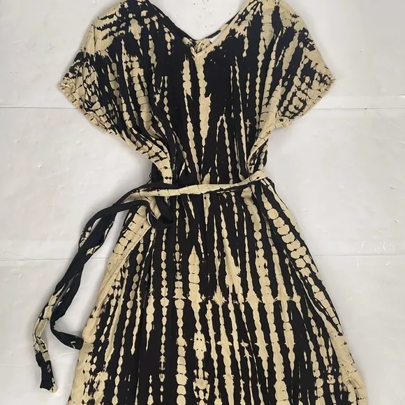 J. Jill Jill Pure Jill Elements Shibori Tie Dyed Kaftan Maxi Dress Medium Petite