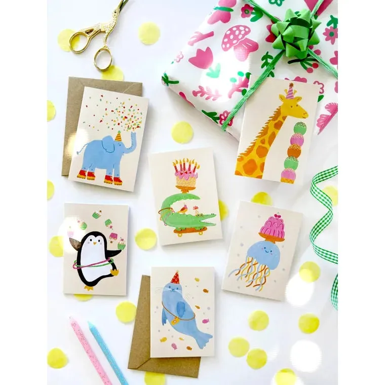 Jellyfish Mini Card - Illustrated Cute Kids Birthday Fun