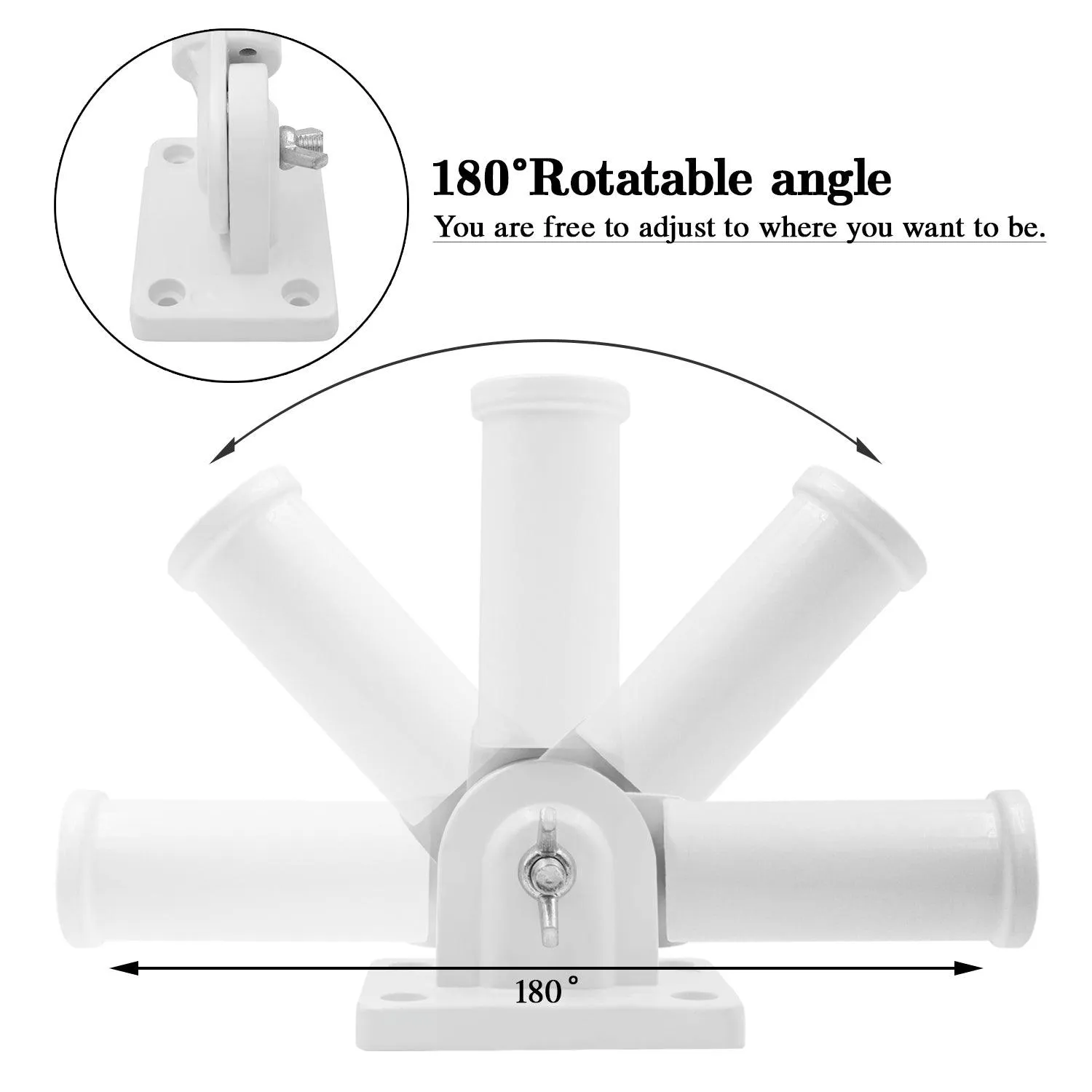 Jetlifee Multi Position Flagpole Mounting Bracket Rust Free Two Colors Available