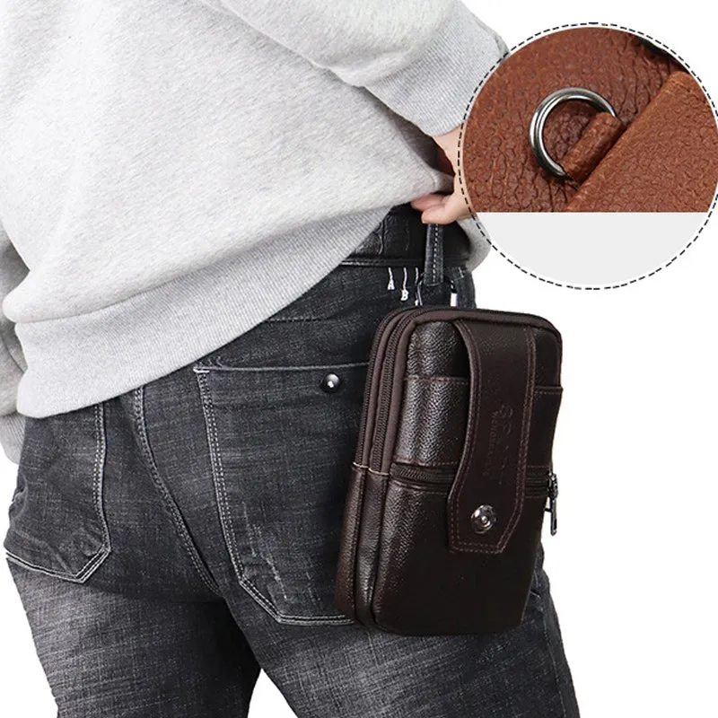Joris | Vintage Leather Men's Crossbody Fanny Pack with Adjustable Strap