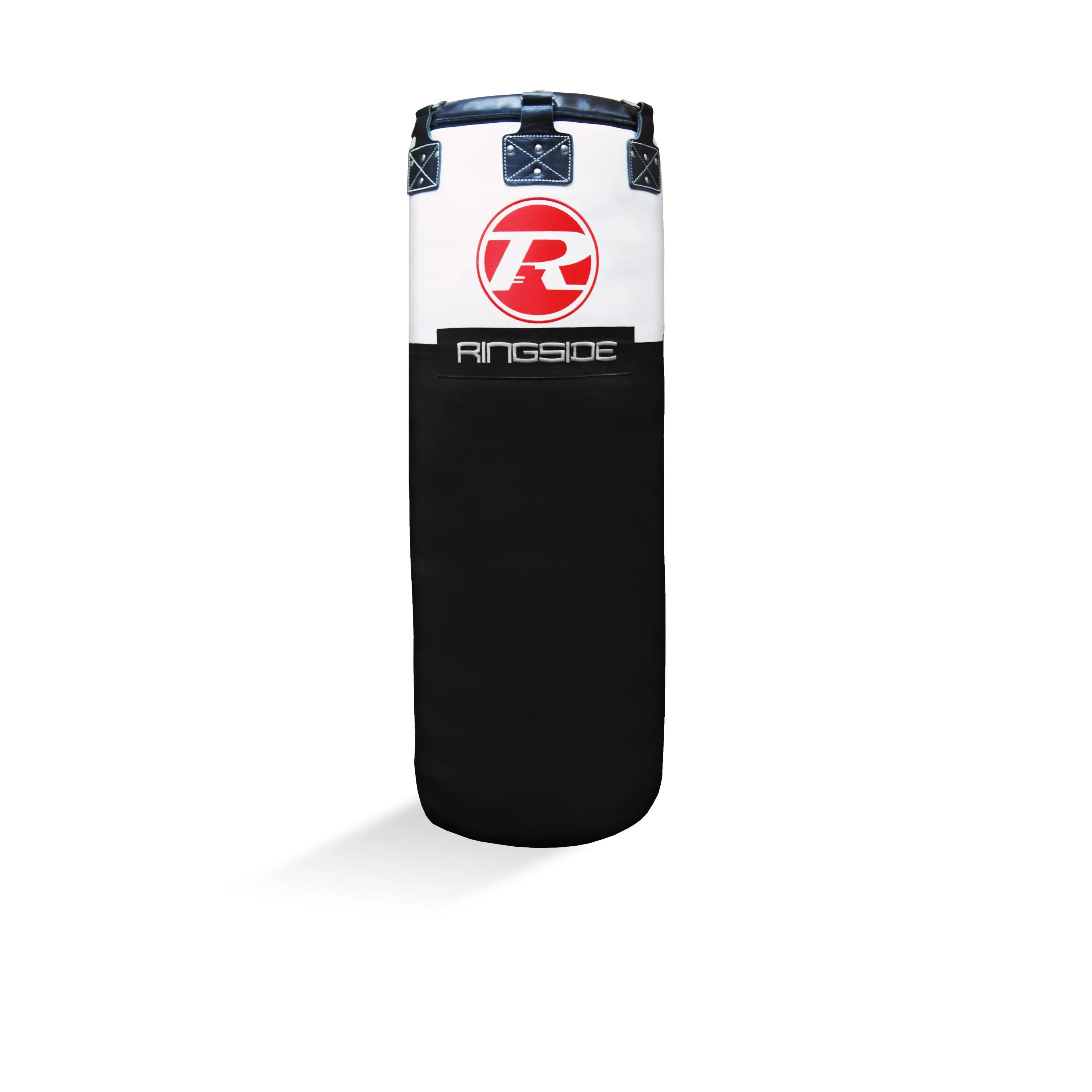 Jumbo Buffalo Leather Punch Bag - Black / White / Red