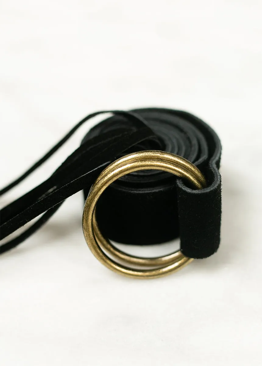 Kailey Leather Belt in Black