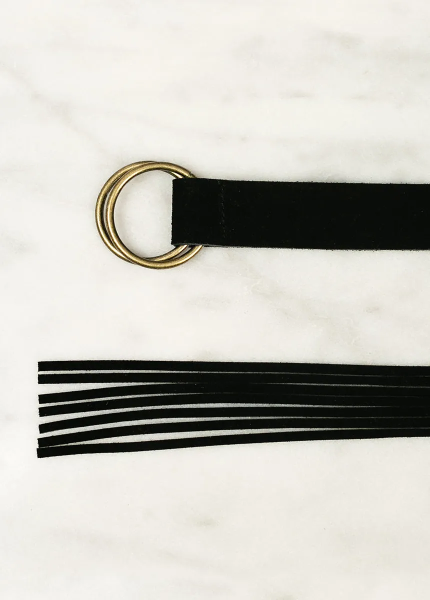 Kailey Leather Belt in Black