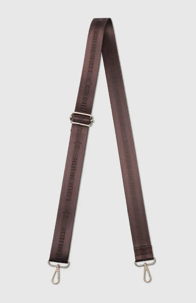 Kasey Textured Crossbody Bag With Logo Strap - Cocoa
