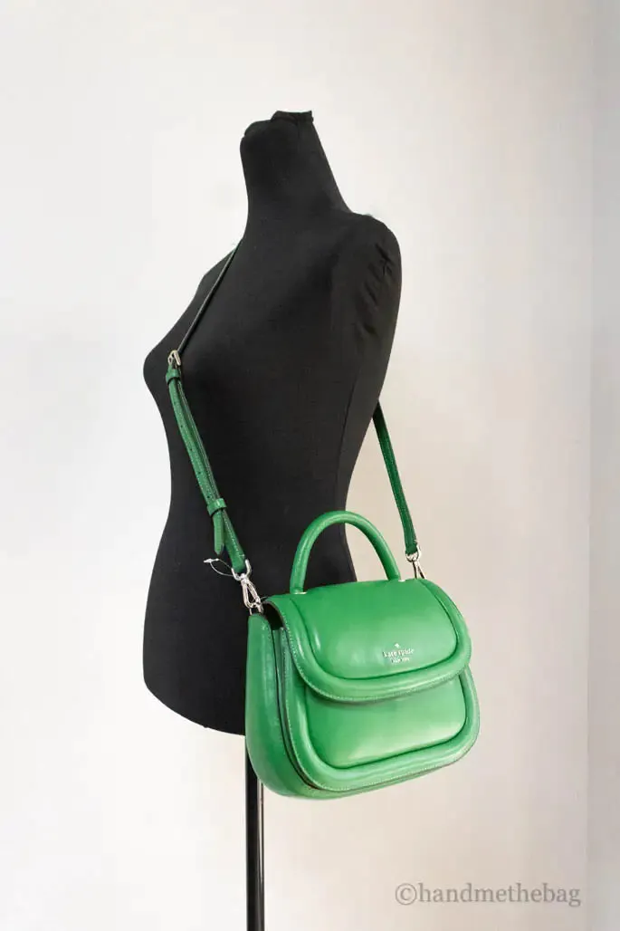 Kate Spade Puffy Green Bean Leather Top Handle Crossbody