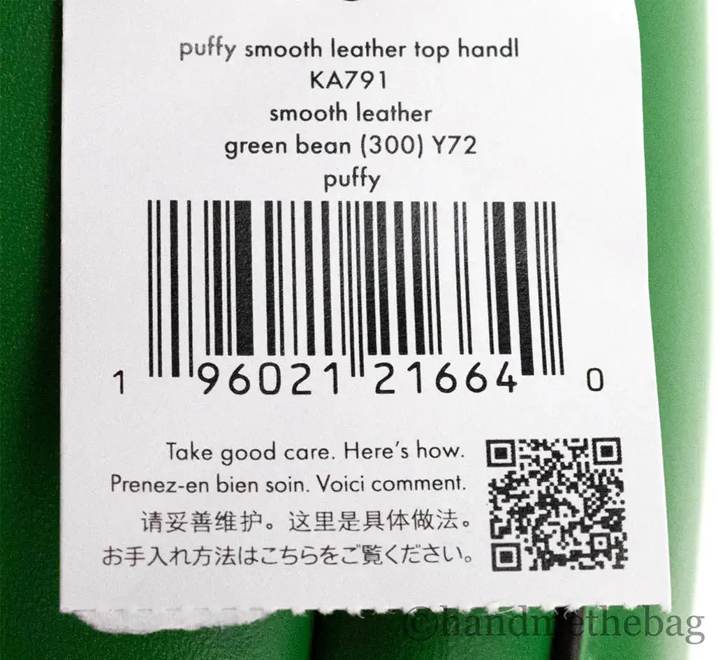 Kate Spade Puffy Green Bean Leather Top Handle Crossbody