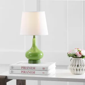 Kids Lighting 17.5-inch Amy Green Mini Table Lamp 9"x9"x17.5" Modern