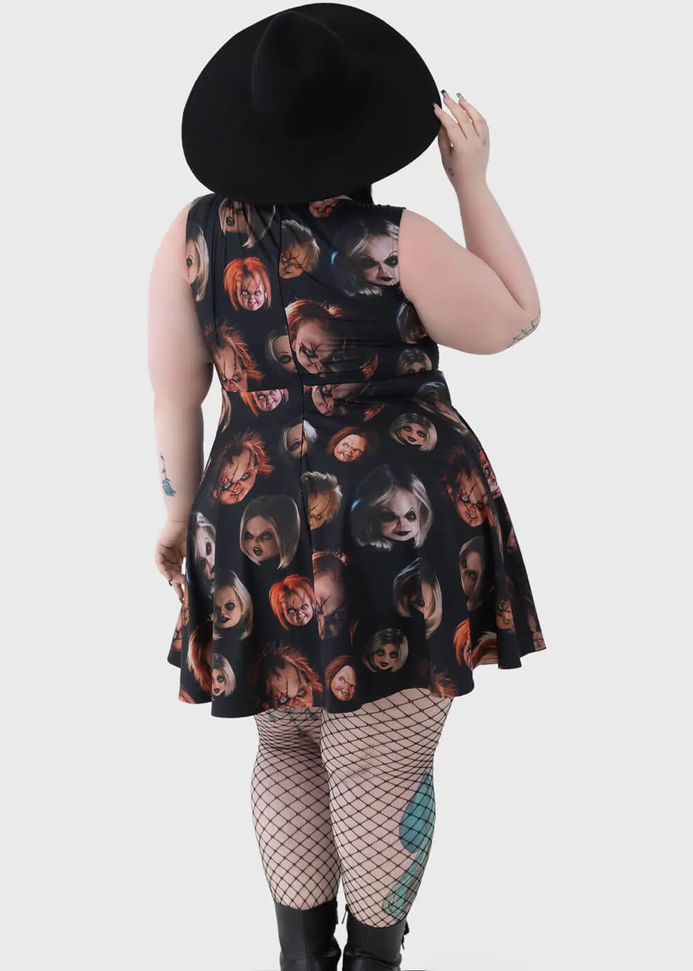 Killstar x Chucky Did You Miss Me Andy Skater Dress Black