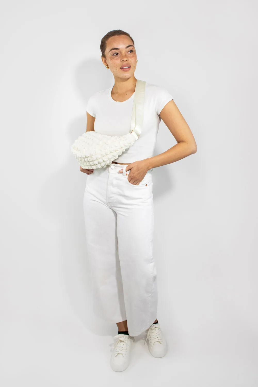 Kind Bag Cream Crossbody Bag
