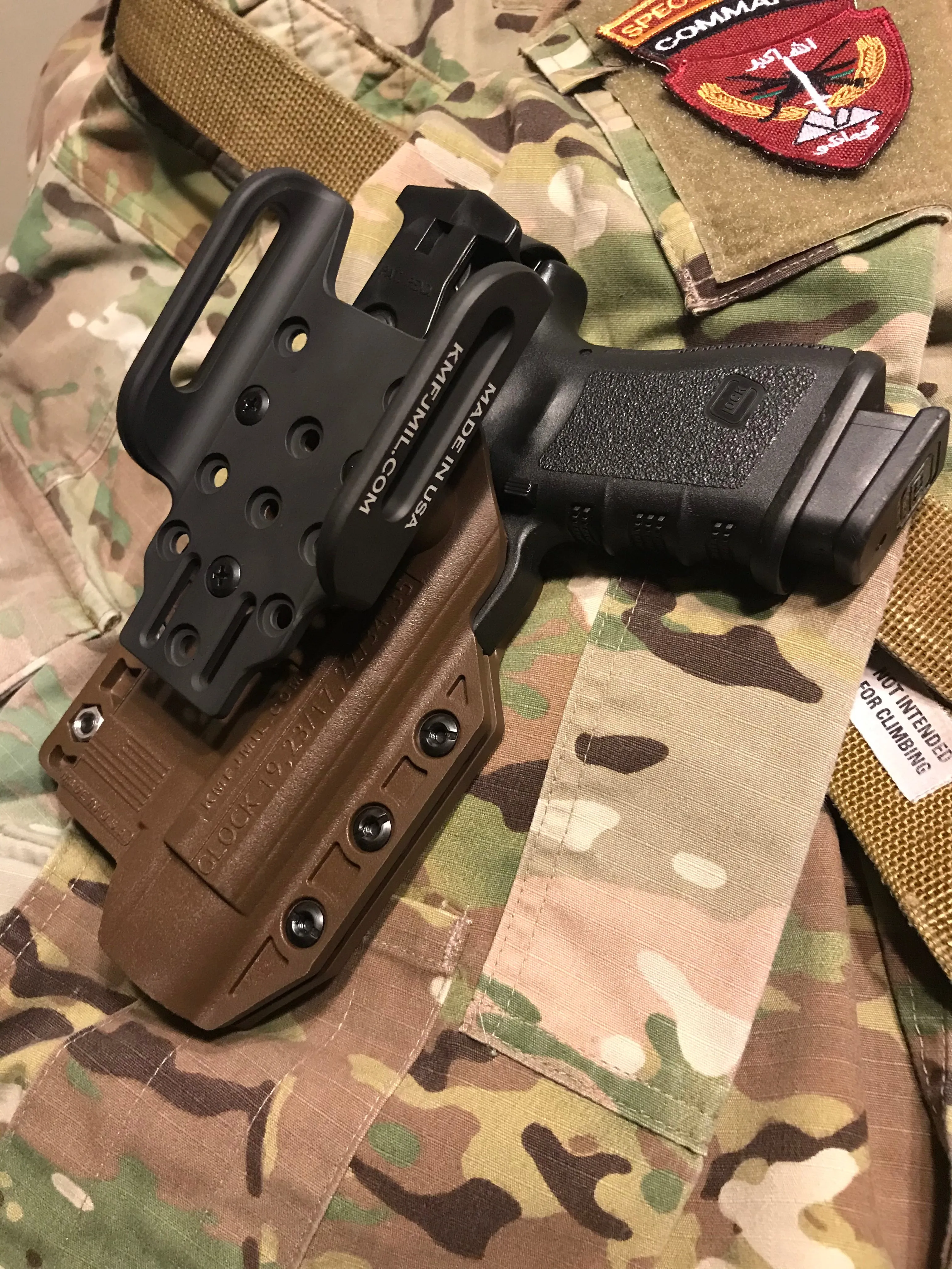 KMFJ-DA-LVL2 (MULTICAM) with KMFJ BA 90VU9, Belt Adapter