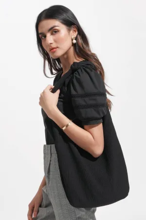 Knotted Handle Shoulder Bag
