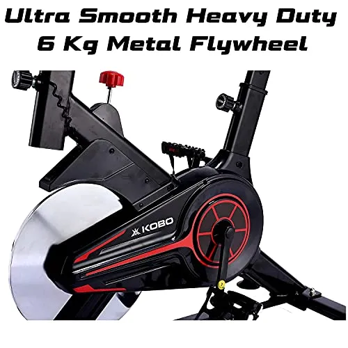 Kobo SB-5 Steel Exercise Spin Bike, Black