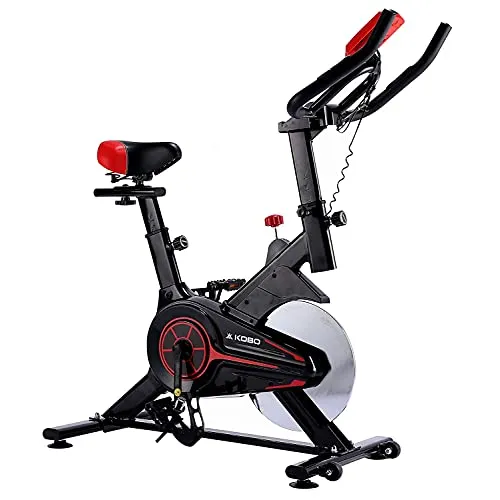 Kobo SB-5 Steel Exercise Spin Bike, Black