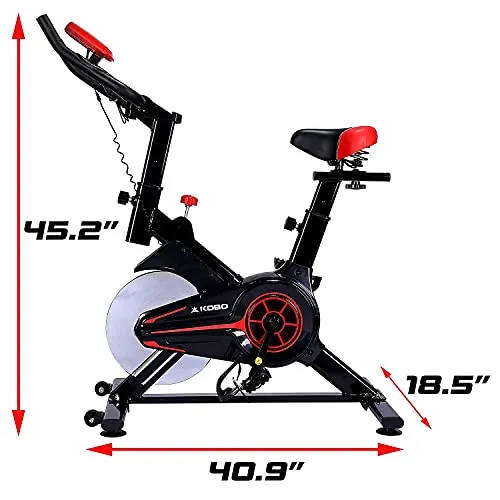 Kobo SB-5 Steel Exercise Spin Bike, Black