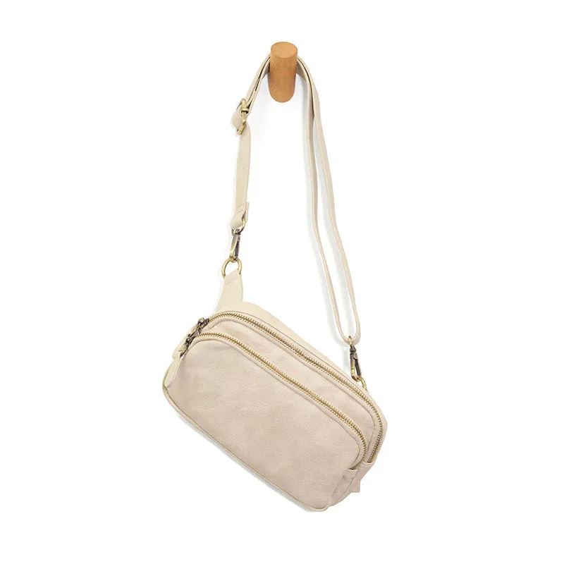 Kylie Double Zip Sling Belt Bag