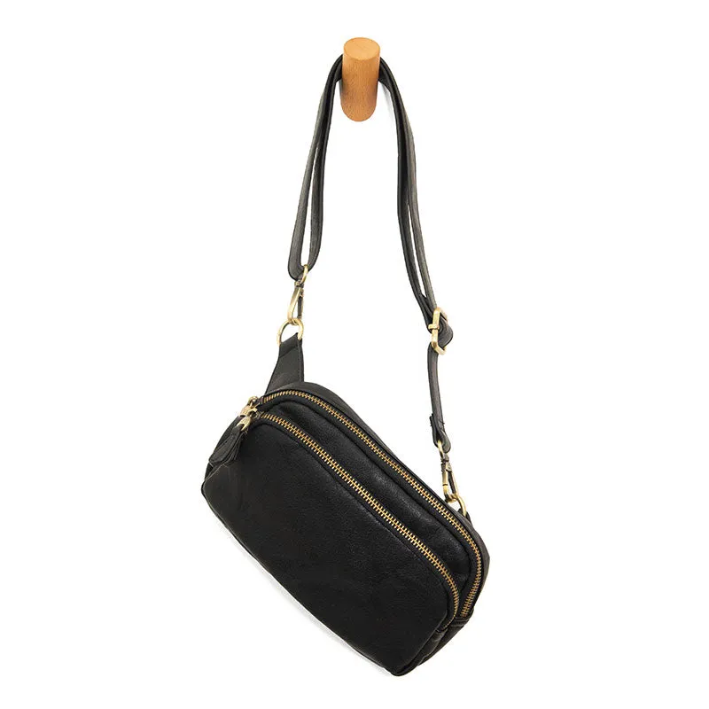 Kylie Double Zip Sling Belt Bag