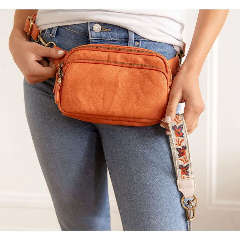 Kylie Double Zip Sling Belt Bag