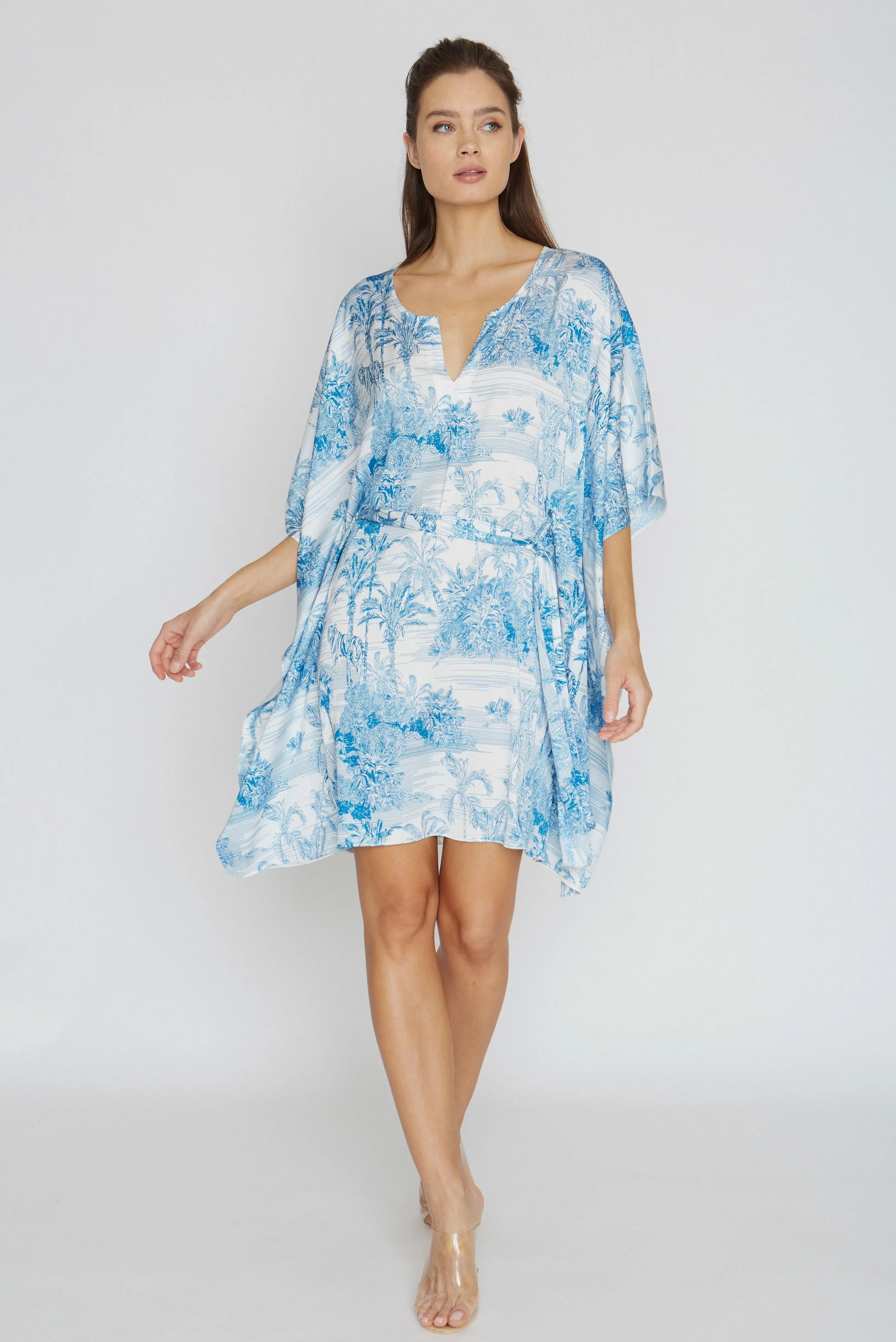 Landscape Blue Short Caftan