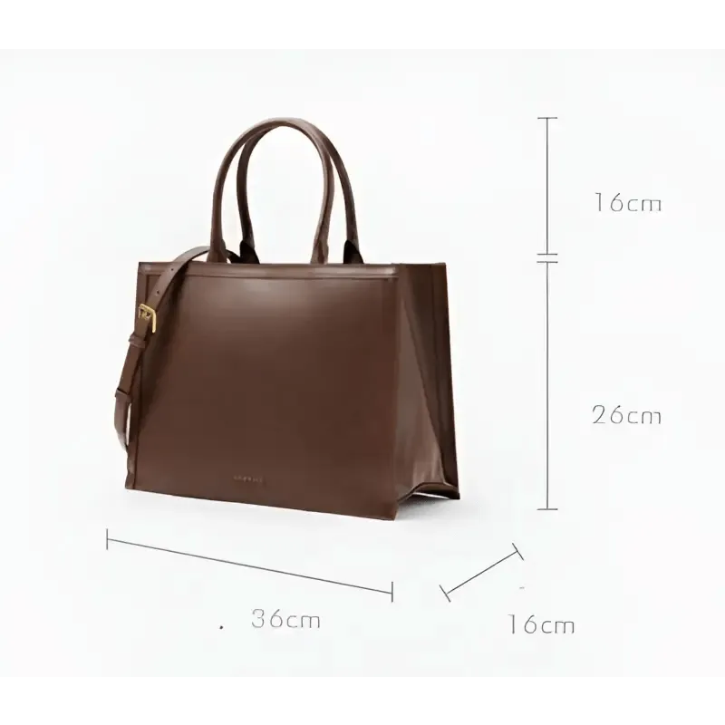 Large Tote Bag Women: Stylish Retro PU Tote with Magnetic Closure & Zippered Pockets - Stay Organized in Fashion