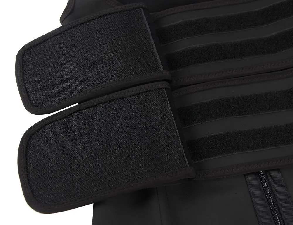 Latex Zippered Double Belt 9 Steel Bones One-piece Abdomen Vest Sling Shaper
