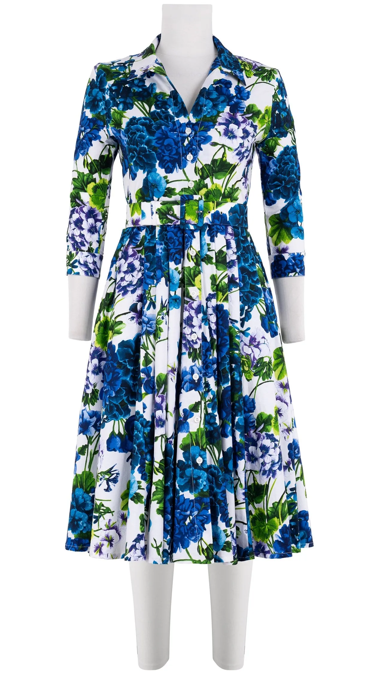 Laurent Dress Shirt Collar 3/4 Sleeve Long Length Cotton Stretch (Bougainvillea Blossom Small)