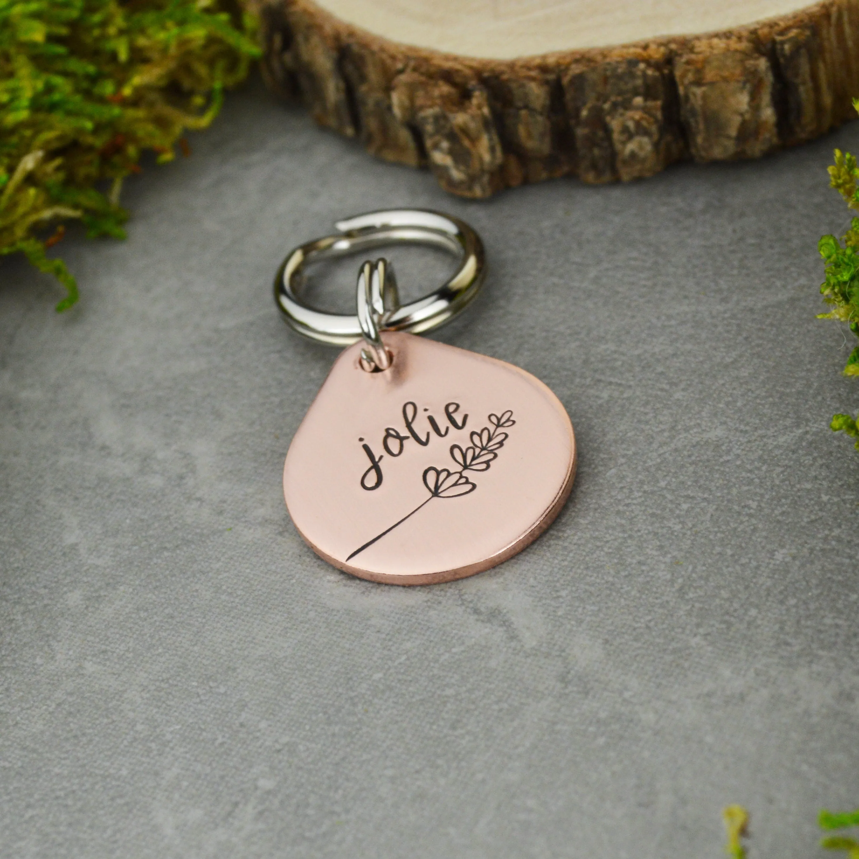 Lavender Sprig Mini Pet ID Tag