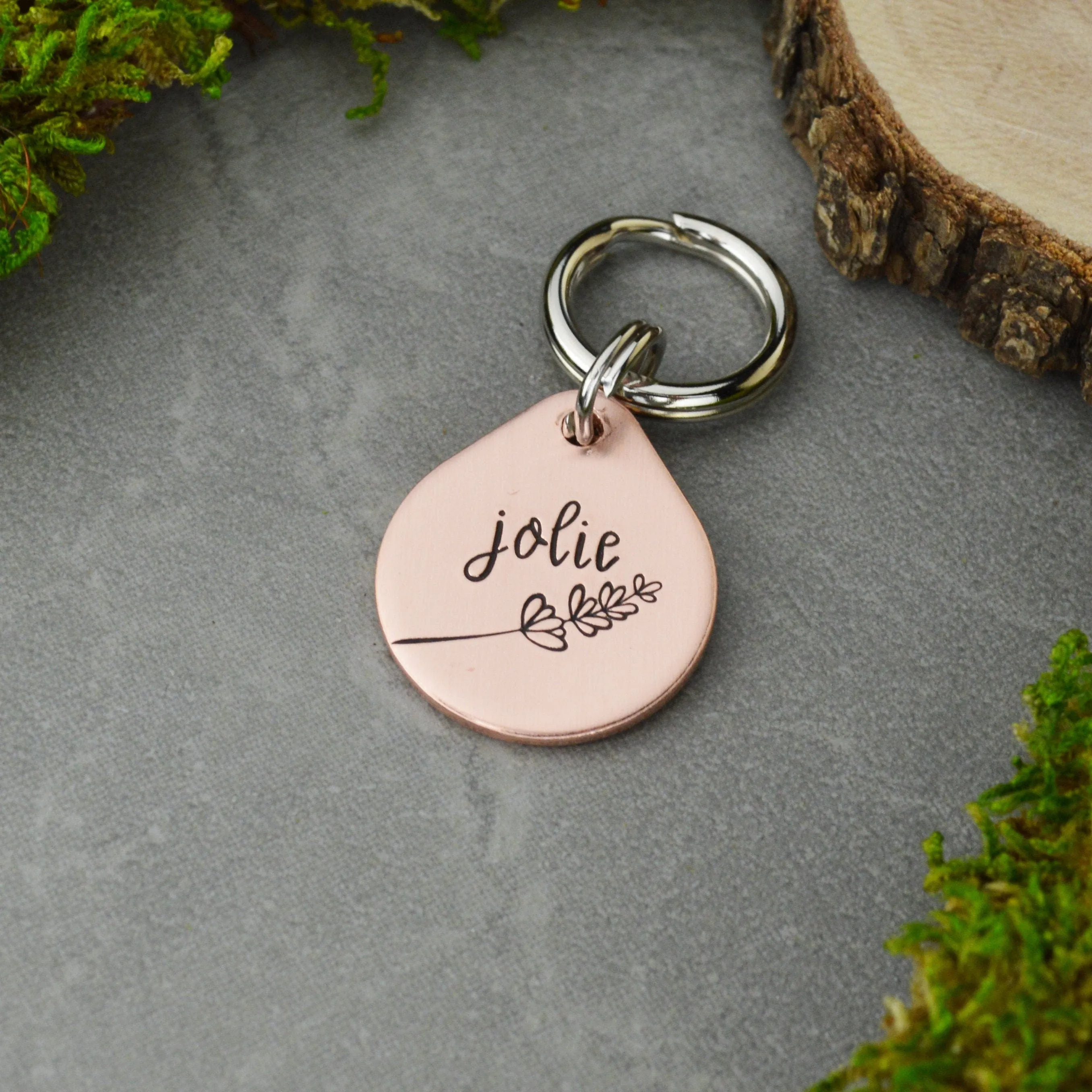 Lavender Sprig Mini Pet ID Tag