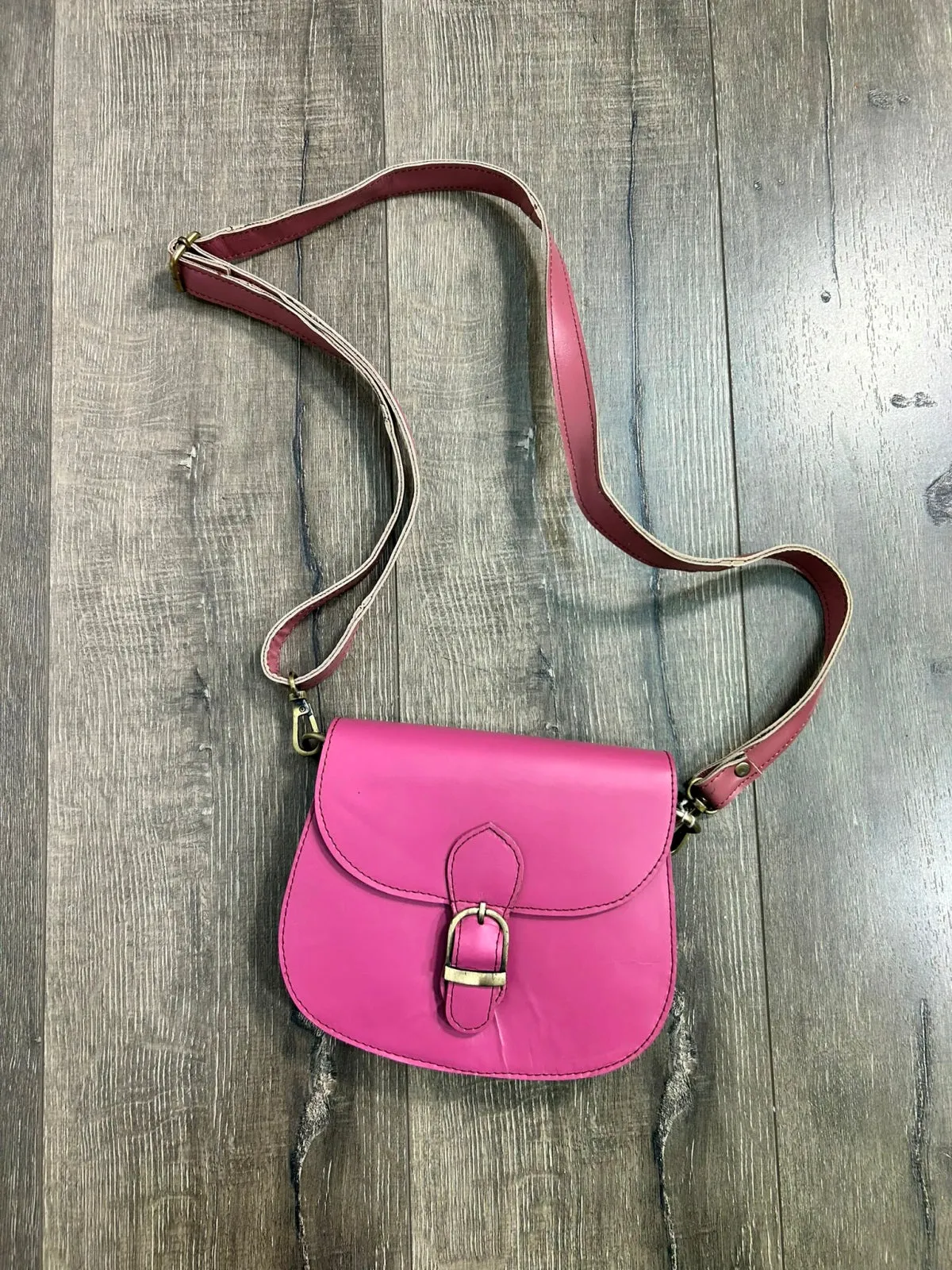 Leather Small Saddle Bag