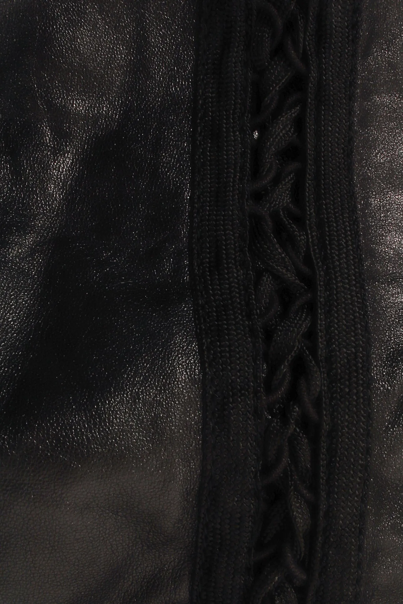 Leather Tuxedo Lace Plaque Pant