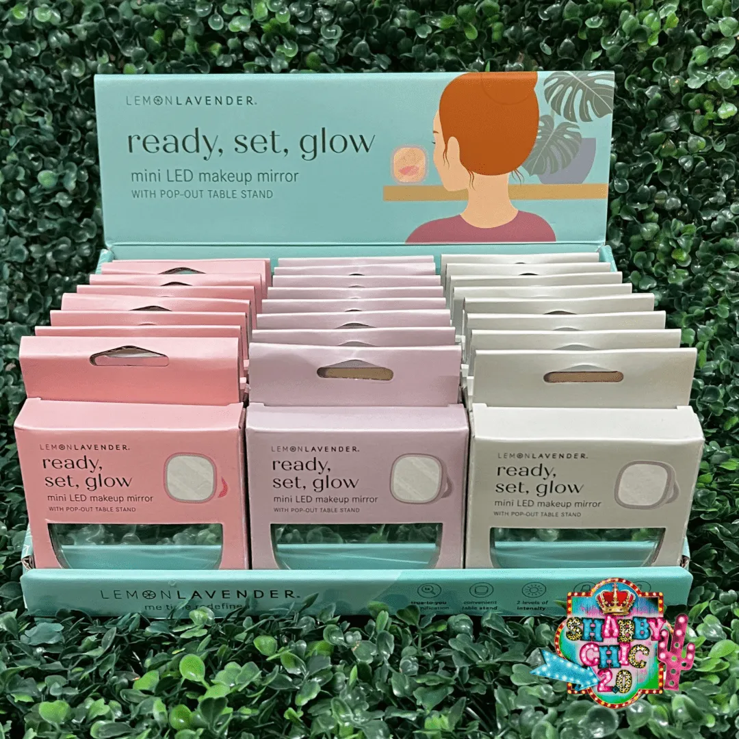 Lemon Lavender Ready, Set, Glow Mini LED Mirror