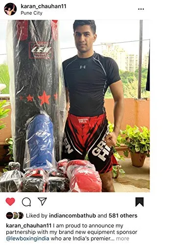 LEW 4FT Filled Heavy Haptex Leather Punch Bag Boxing MMA Sparring Punching Training Kick Boxing Muay Thai with Hanging Chain